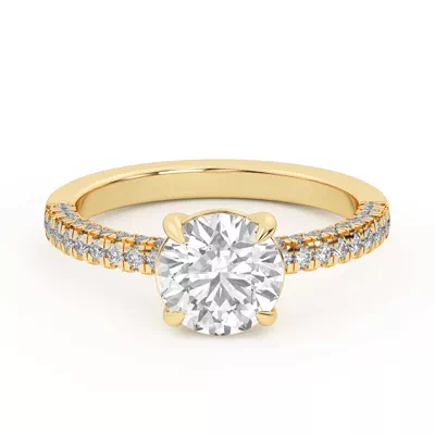 Trio Diamond Engagement Ring