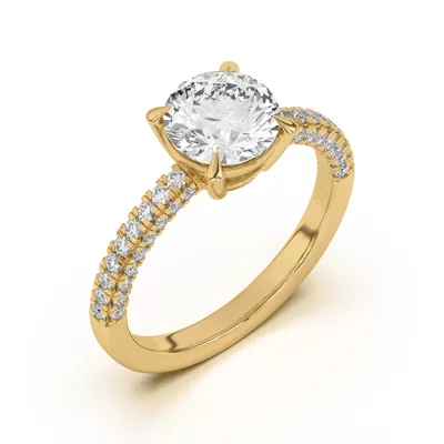 Trio Diamond Engagement Ring