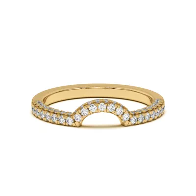 Trio Diamond Curved Band