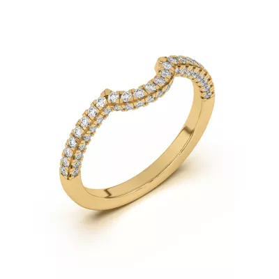 Trio Diamond Curved Band