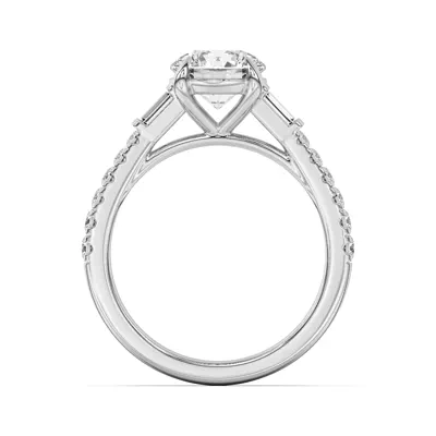 Francesca Round And Baguette Cathedral Engagement Ring