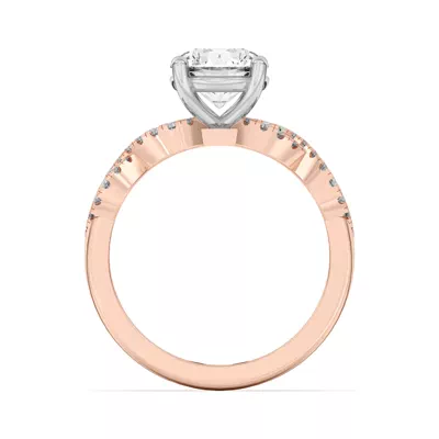 Infinity Diamond Two-Tone Engagement Ring