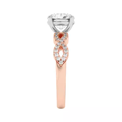 Infinity Diamond Two-Tone Engagement Ring