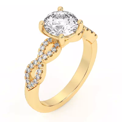 Infinity Diamond Engagement Ring