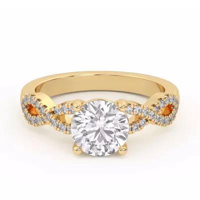 Infinity Diamond Engagement Ring