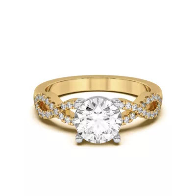 Infinity Diamond Two-Tone Engagement Ring