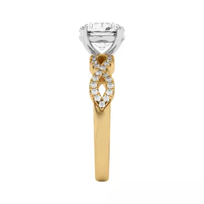 Infinity Diamond Two-Tone Engagement Ring