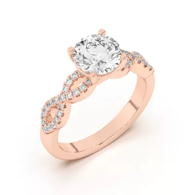 Infinity Diamond Engagement Ring