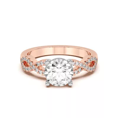 Infinity Diamond Two-Tone Engagement Ring