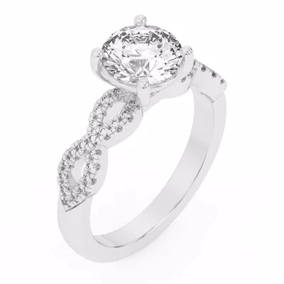 Infinity Diamond Engagement Ring