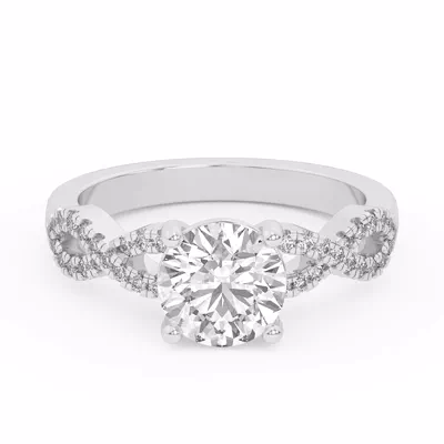 Infinity Diamond Engagement Ring