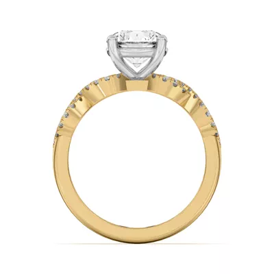 Infinity Diamond Two-Tone Engagement Ring