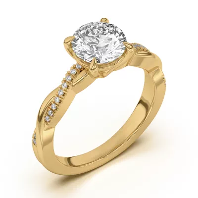 Hana Diamond Twist Engagement Ring