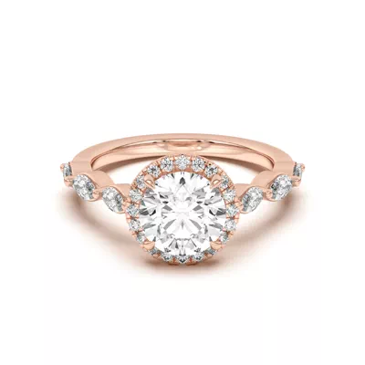 Everly Marquise Engagement Ring With Halo