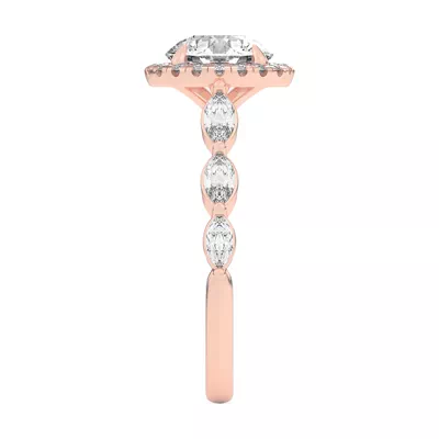 Everly Marquise Engagement Ring With Halo