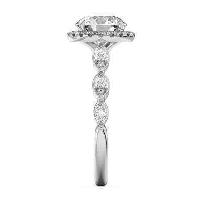 Everly Marquise Engagement Ring With Halo