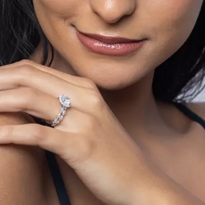 Everly Marquise Engagement Ring With Halo