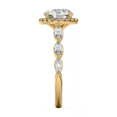 Everly Marquise Engagement Ring With Halo