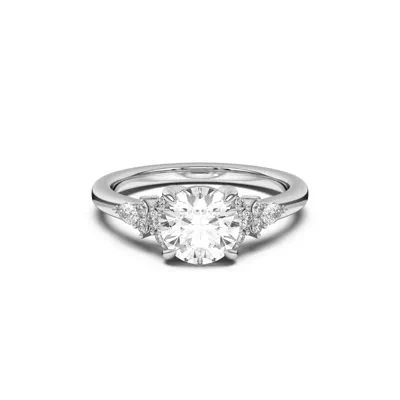 Belinda Pear and Round Diamond Cluster Engagement Ring