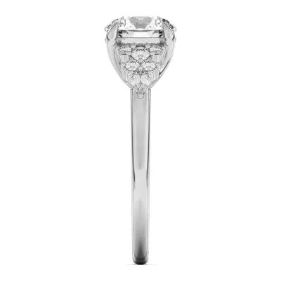 Belinda Pear and Round Diamond Cluster Engagement Ring