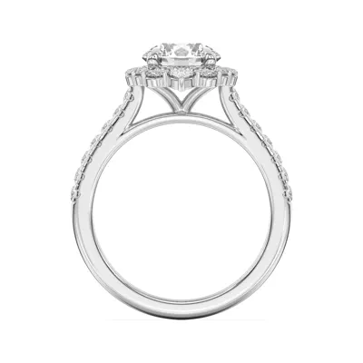 Lexa Round and Pear Diamond Halo Engagement Ring