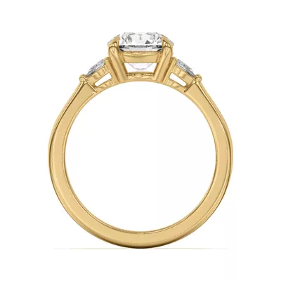 Kelsey Pear Diamond Three-Stone Engagement Ring