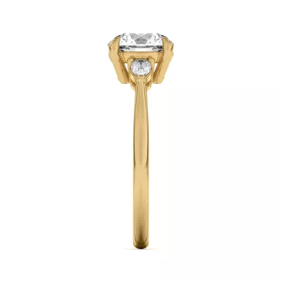 Kelsey Pear Diamond Three-Stone Engagement Ring