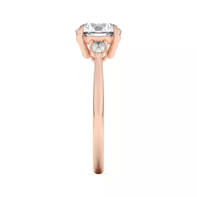 Kelsey Pear Diamond Three-Stone Engagement Ring