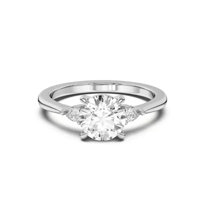 Kelsey Pear Diamond Three-Stone Engagement Ring