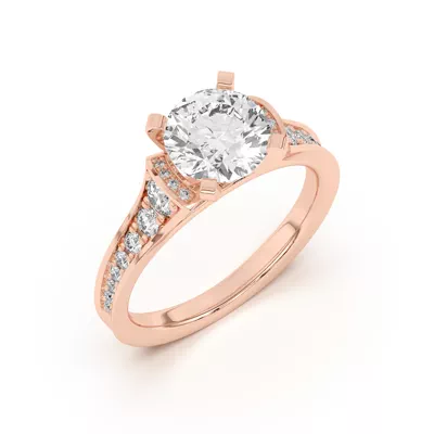 Bria Graduated Wide Cathedral Engagement Ring