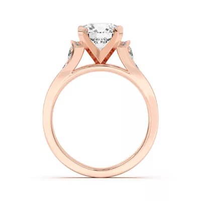 Bria Graduated Wide Cathedral Engagement Ring