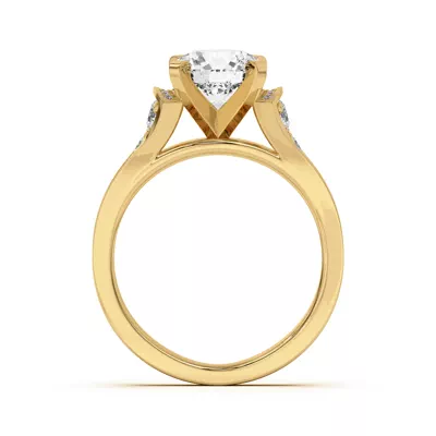 Bria Graduated Wide Cathedral Engagement Ring