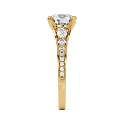 Bria Graduated Wide Cathedral Engagement Ring