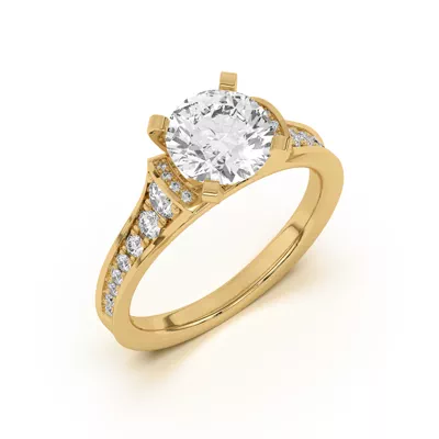 Bria Graduated Wide Cathedral Engagement Ring