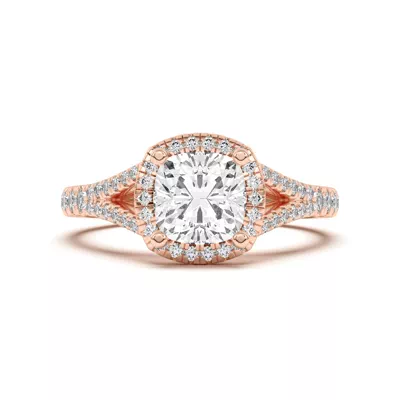 Clarissa Split Shank Halo Engagement Ring