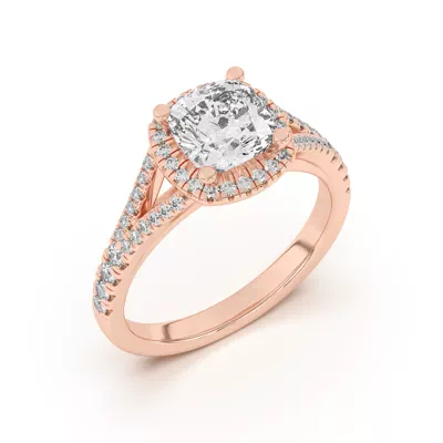 Clarissa Split Shank Halo Engagement Ring