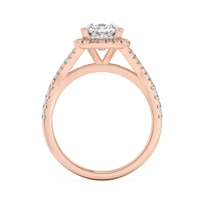 Clarissa Split Shank Halo Engagement Ring