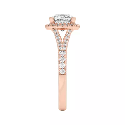 Clarissa Split Shank Halo Engagement Ring