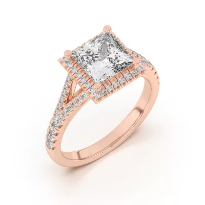 Clarissa Split Shank Halo Engagement Ring