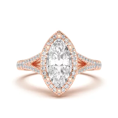 Clarissa Split Shank Halo Engagement Ring