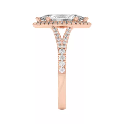 Clarissa Split Shank Halo Engagement Ring