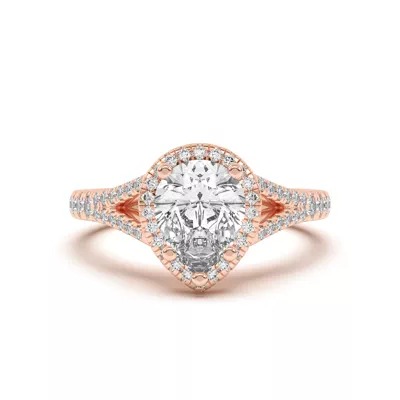 Clarissa Split Shank Halo Engagement Ring