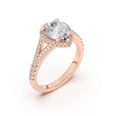 Clarissa Split Shank Halo Engagement Ring