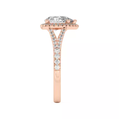 Clarissa Split Shank Halo Engagement Ring
