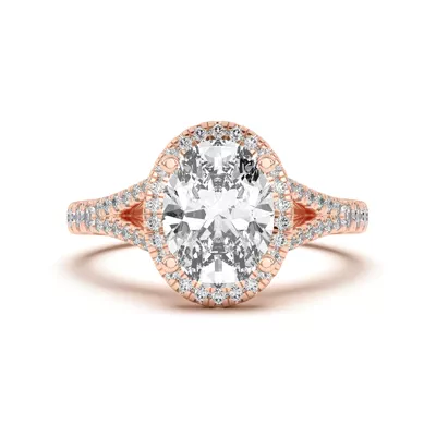 Clarissa Split Shank Halo Engagement Ring