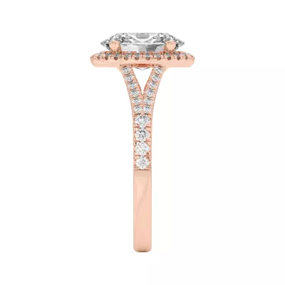 Clarissa Split Shank Halo Engagement Ring