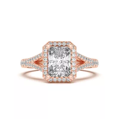 Clarissa Split Shank Halo Engagement Ring