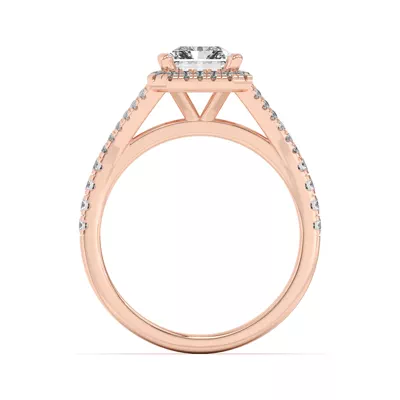 Clarissa Split Shank Halo Engagement Ring