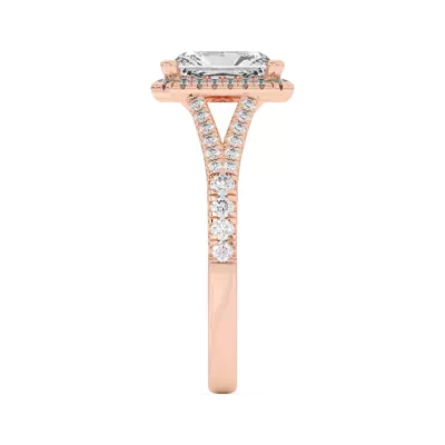 Clarissa Split Shank Halo Engagement Ring