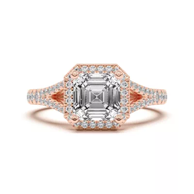 Clarissa Split Shank Halo Engagement Ring